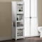 Alaterre Furniture Derby Bath Deluxe Storage Cabinet with Hutch ANDE7879WH - alternate 5